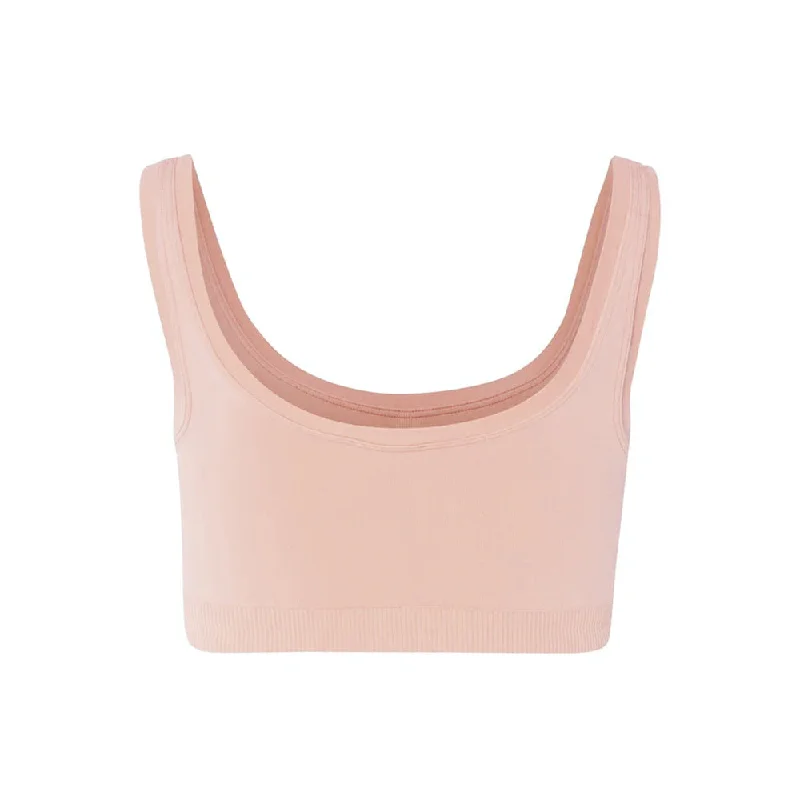 Touch Feeling Peach Whip Padded Crop Top