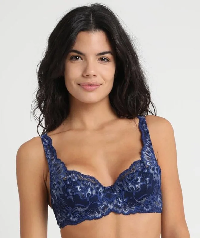 Triumph Amourette Charm Padded Bra - Blue - Dark Combination