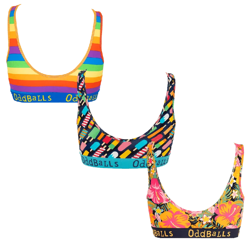 Tropical Heat Bundle - Ladies Bralette 3 Pack Bundle