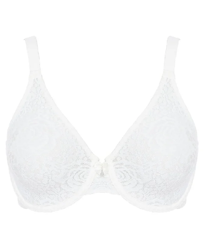 Wacoal Halo Lace Moulded Underwire Bra - Ivory