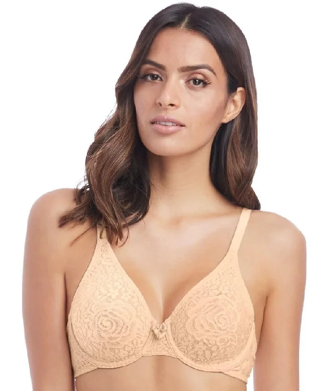 Wacoal Halo Lace Moulded Underwire Bra - Nude