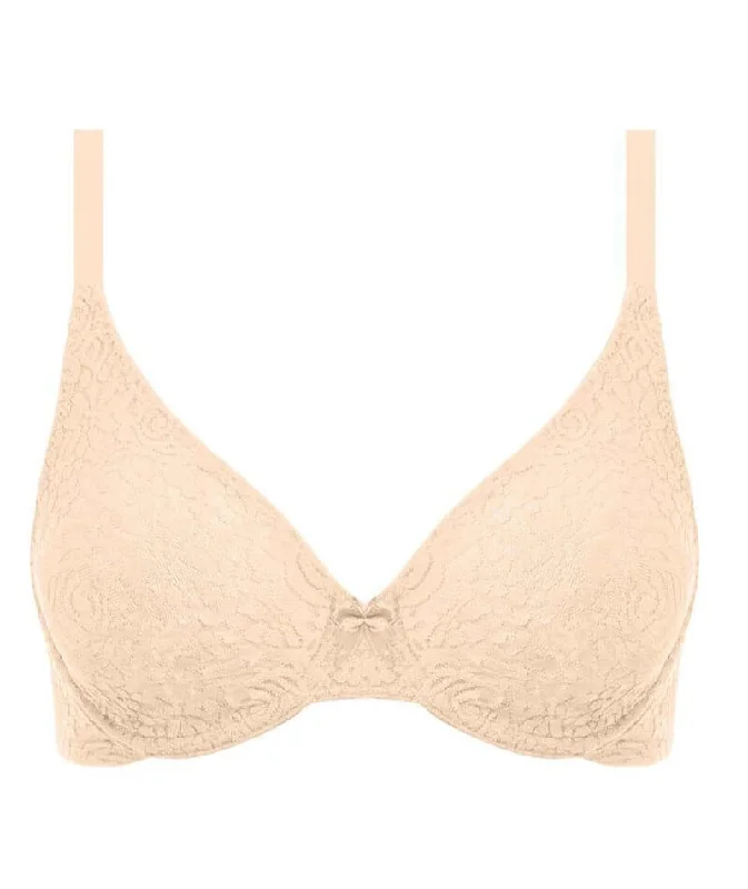 Wacoal Halo Lace Moulded Underwire Bra - Nude