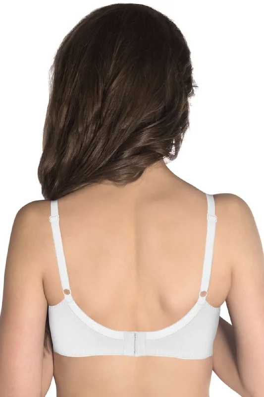 Perfect Poise Non-Padded, Non-Wired Cotton Bra - White