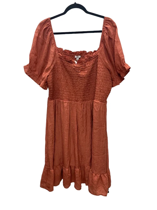 Dress Casual Short By Auw In Orange, Size: 3x