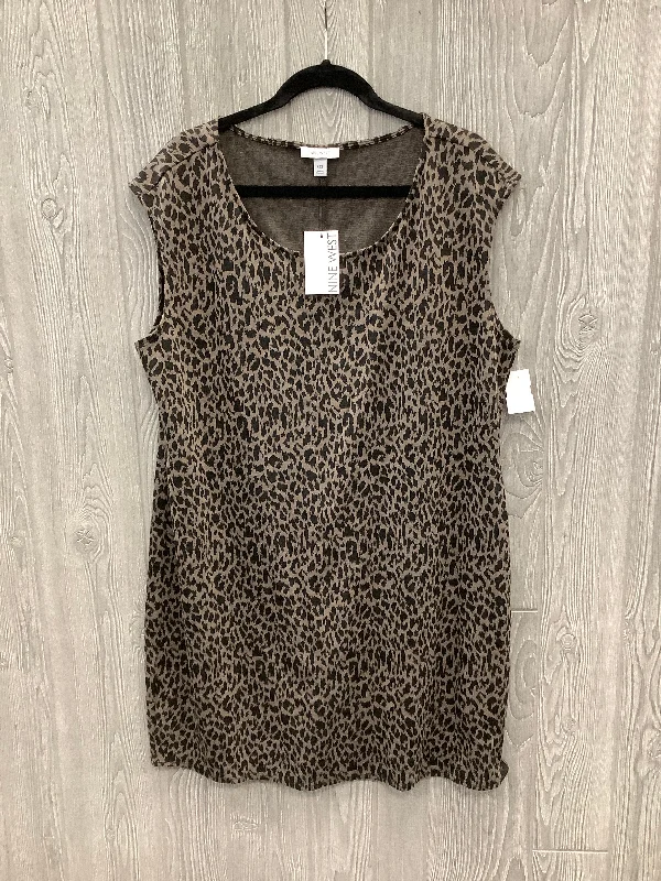 Dress Casual Short By Nine West In Black & Brown, Size: Xxl