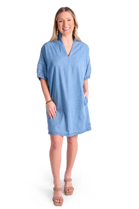 Emily McCarthy Denim Chambray Poppy Dress