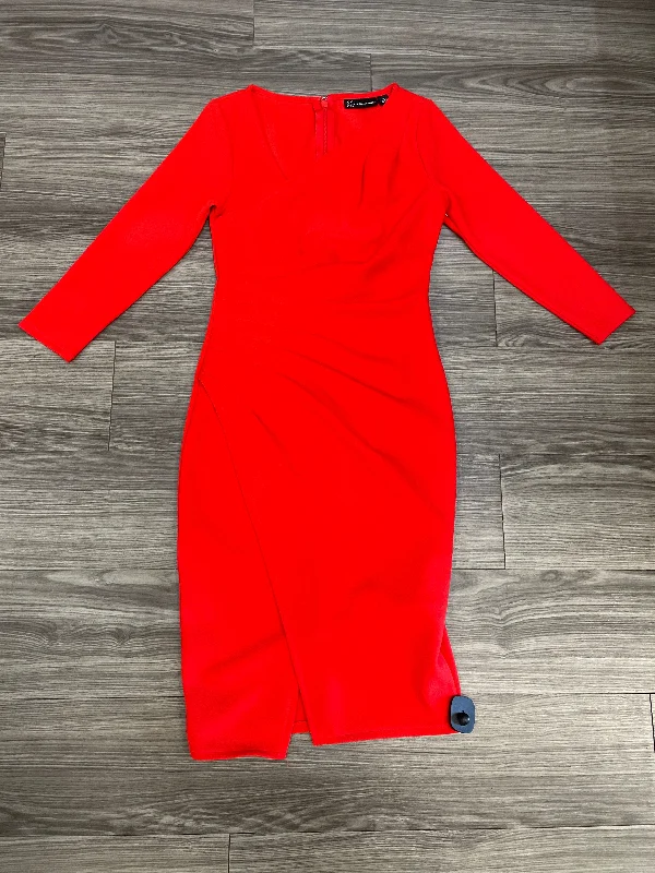 Red Dress Casual Midi New York And Co, Size S