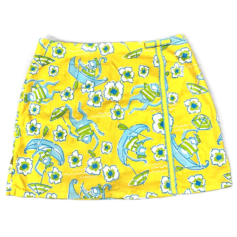 Blue & Yellow Skort Designer By Lilly Pulitzer, Size: 4