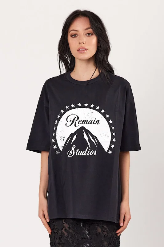 Remain - Studios Tee, Aged Black