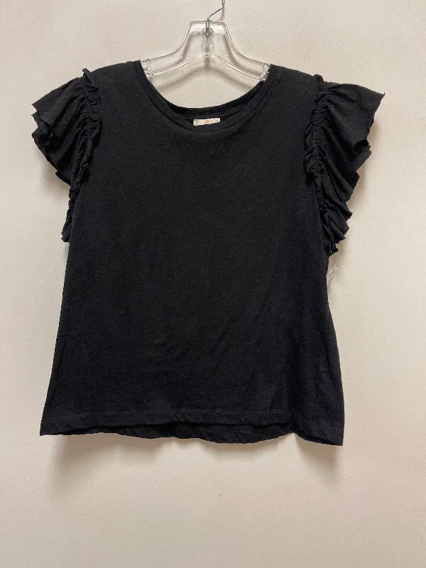 Top Short Sleeve By Clothes Mentor In Black, Size: L