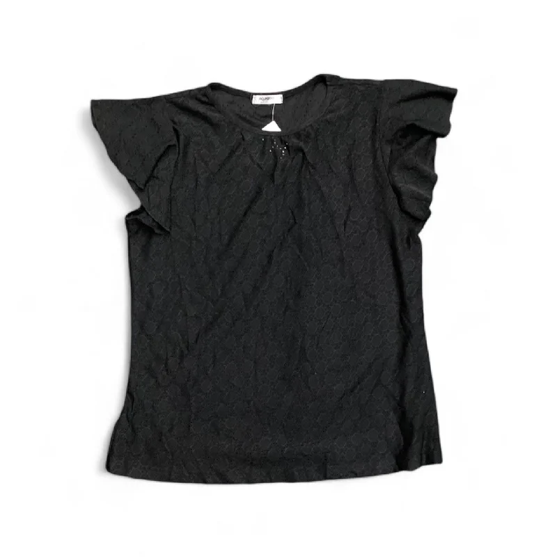 Top Short Sleeve By Clothes Mentor In Black, Size: M