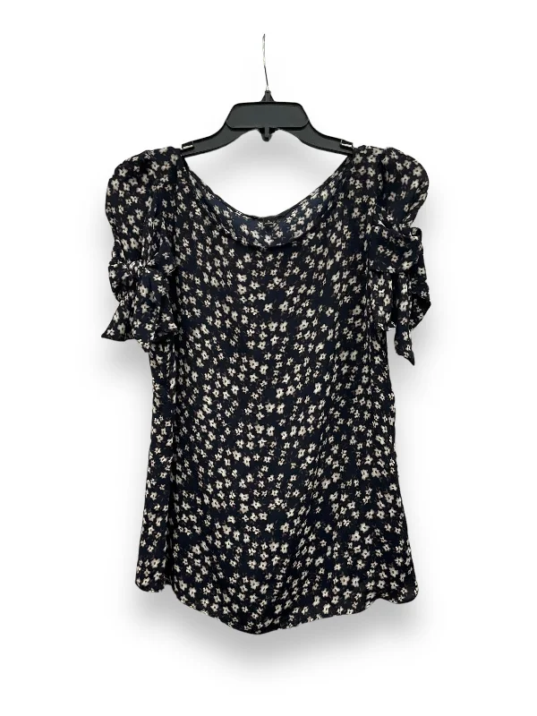 Floral Print Blouse Short Sleeve Banana Republic, Size S