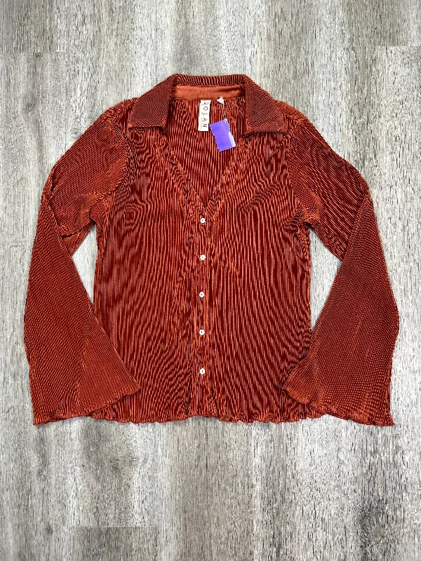 Red Blouse Long Sleeve Dolan Left Coast, Size M