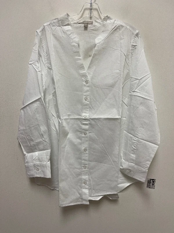 White Blouse Long Sleeve Woman Within, Size 1x