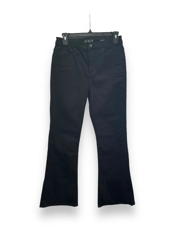 Jeans Flared By J. Crew In Black Denim, Size: 2