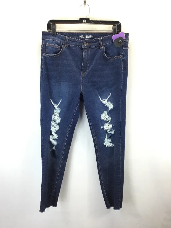 Jeans Skinny By Wild Fable In Blue Denim, Size: 14