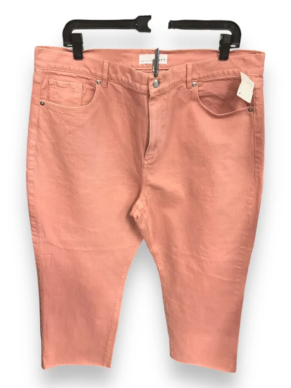 Jeans Straight By Loft In Peach, Size: 16