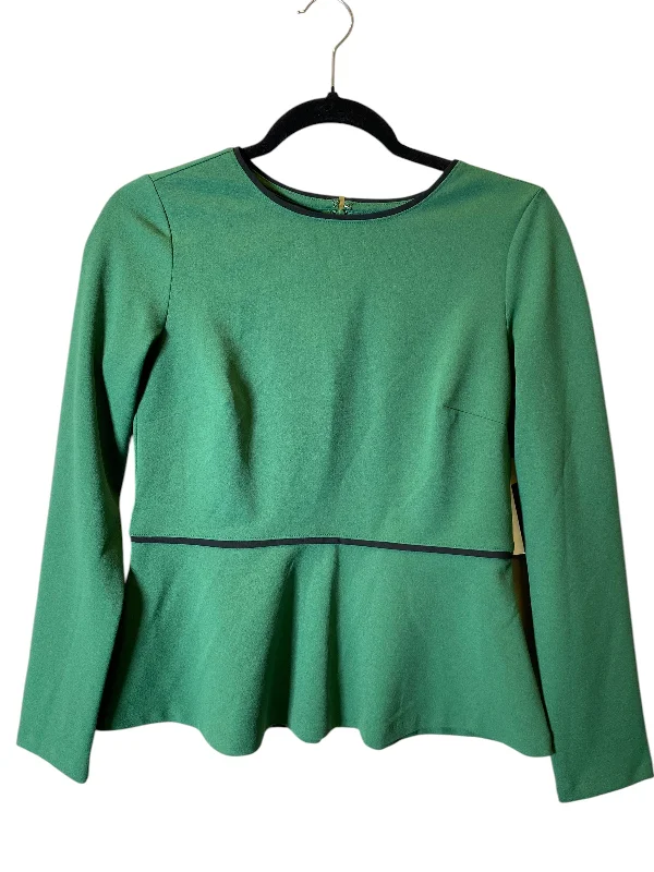 Top Long Sleeve By Ann Taylor In Green, Size: Xsp