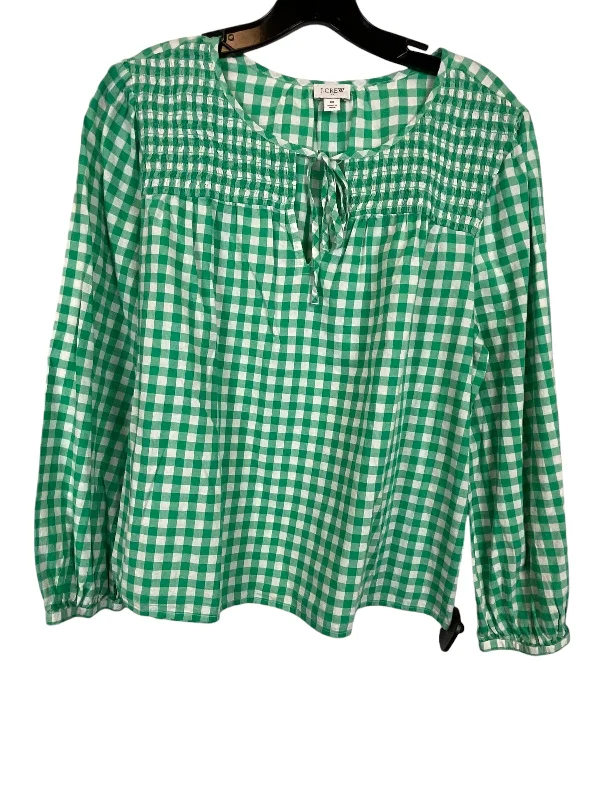 Top Long Sleeve By J. Crew In Green, Size: M