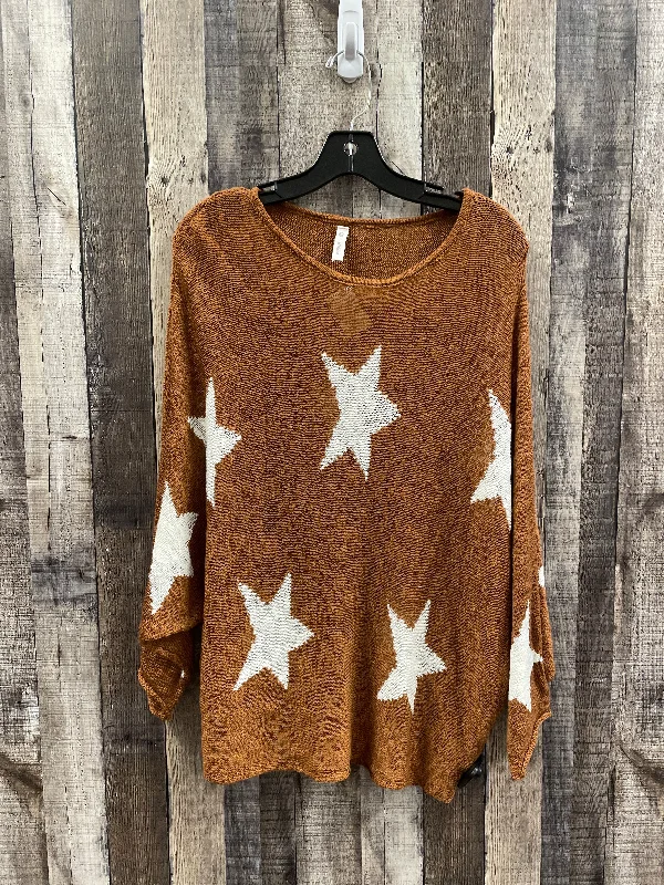 Top Long Sleeve By Wishlist In Brown, Size: S