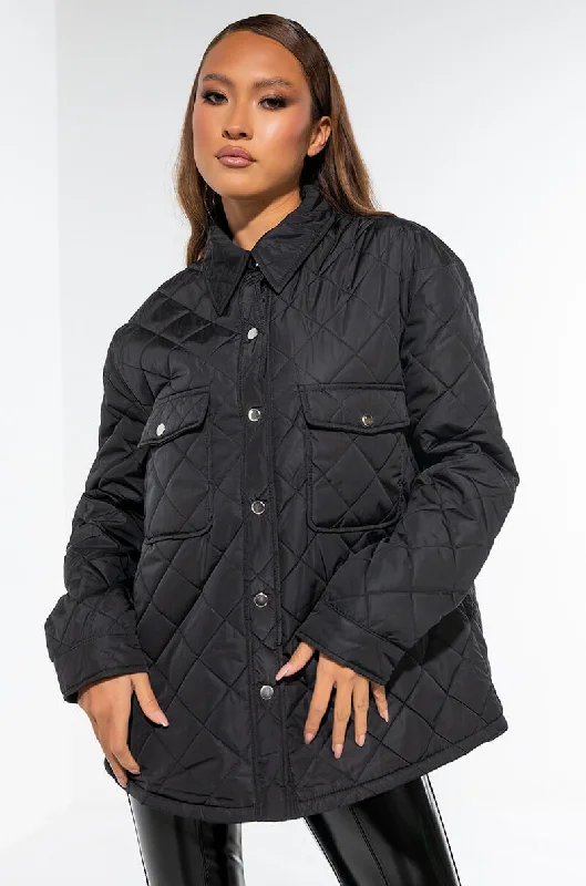 QUILTED OVERSIZE TRENCH JACKET