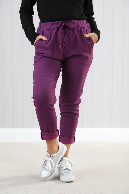 Plain Magic Pants Mulberry